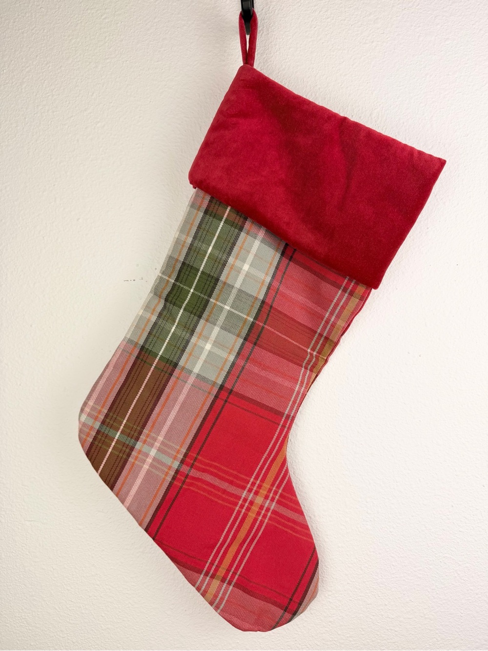 Pottery Barn Plaid Christmas Stocking